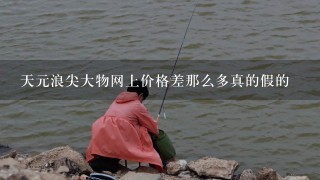 天元浪尖大物网上价格差那么多真的假的