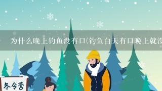 为什么晚上钓鱼没有口(钓鱼白天有口晚上就没口了什