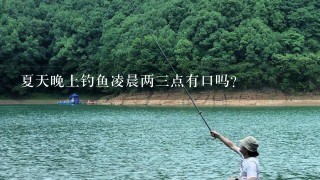 夏天晚上钓鱼凌晨两3点有口吗？