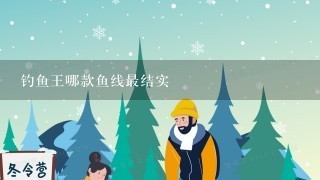 钓鱼王哪款鱼线最结实