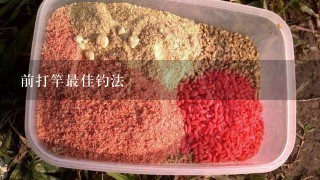 前打竿最佳钓法