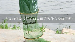 大雨前还是很好的口大雨后为什么没口了呢？？？？