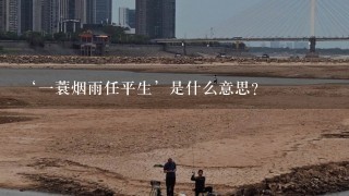 ‘1蓑烟雨任平生’是什么意思？