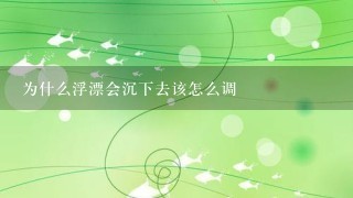 为什么浮漂会沉下去该怎么调