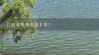 长治水库排名前十名？