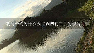 我对台钓为什么要“调4钓2”的理解