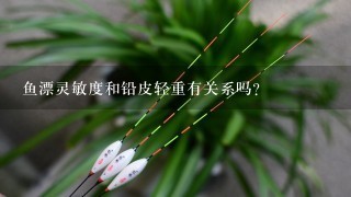 鱼漂灵敏度和铅皮轻重有关系吗？