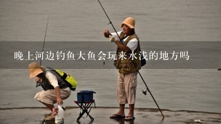 晚上河边钓鱼大鱼会玩来水浅的地方吗